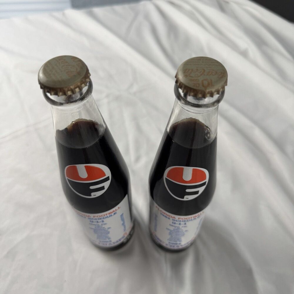 Florida Gators 1984 SEC Champs Unopened Coke Bottles Set Of 2 Coca Cola UF  10oz - Picture 3 of 3